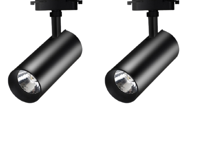 Combo 2 đèn led rọi ray ống bơ 3w + thanh ray 0.5m Ánh sáng vàng ấm hàng chính hãng