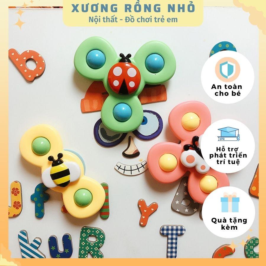 Set 3 con quay spinner, chong chóng dính tường, âm thanh vui nhộn cho bé