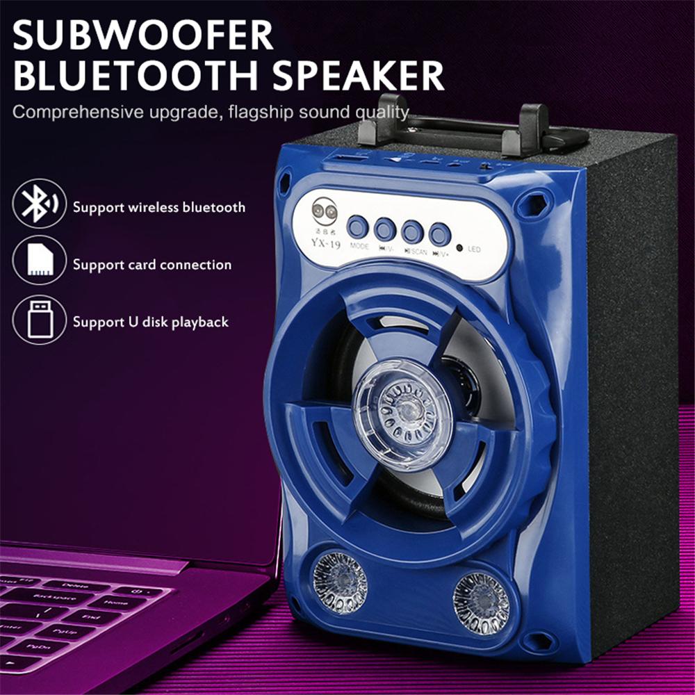Loa bluetooth di động với mics subwefer led spofer stereo có thể sạc lại của nhóm karaoke có thể hỗ trợ TF USB FM Color: Black with mic