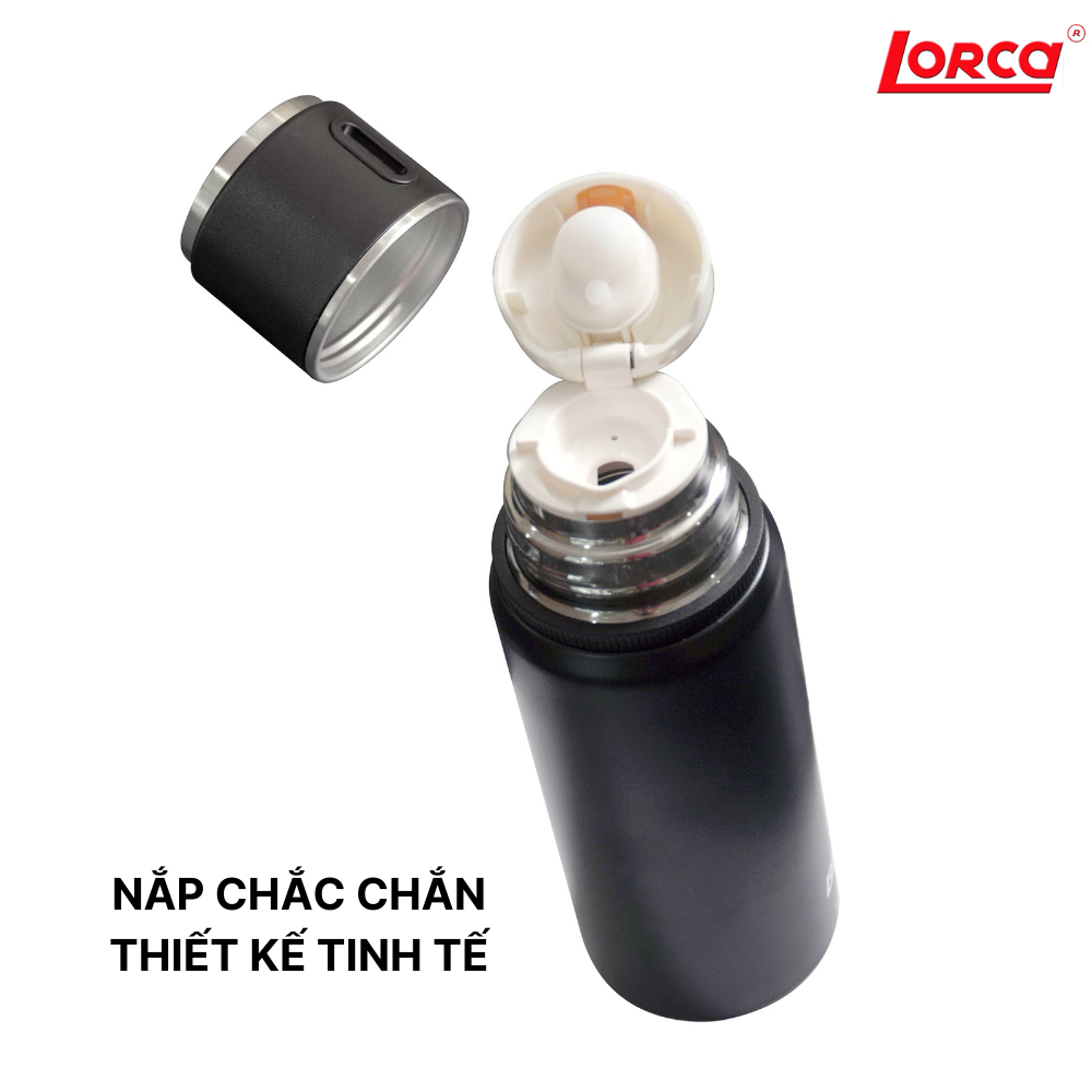 Bình Giữ Nhiệt Lorca Hàng Chính Hãng Inox Dung Tích 800ml, Chức Năng Giữ Nhiệt Tốt, Pha Trà, Pha Cà Phê