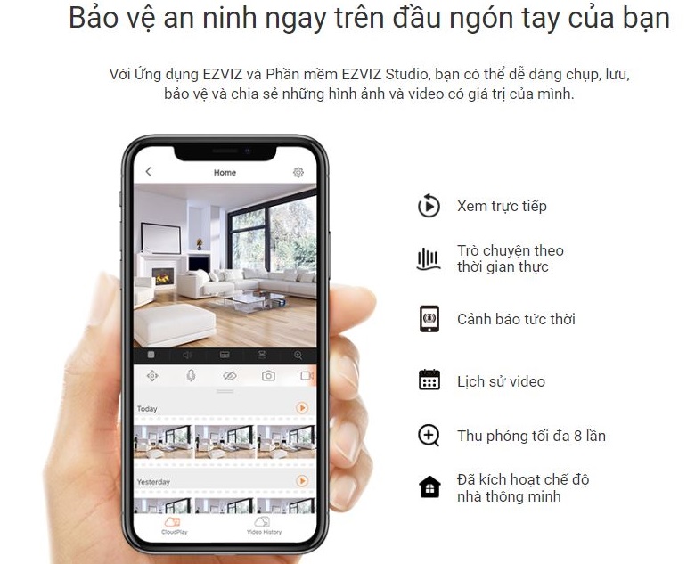 Camera WiFi Trong Nhà EZVIZ C6N 2MP 1080P, Xoay 360 độ Đàm Thoại 2 Chiều - Bảo Hành 24 Tháng