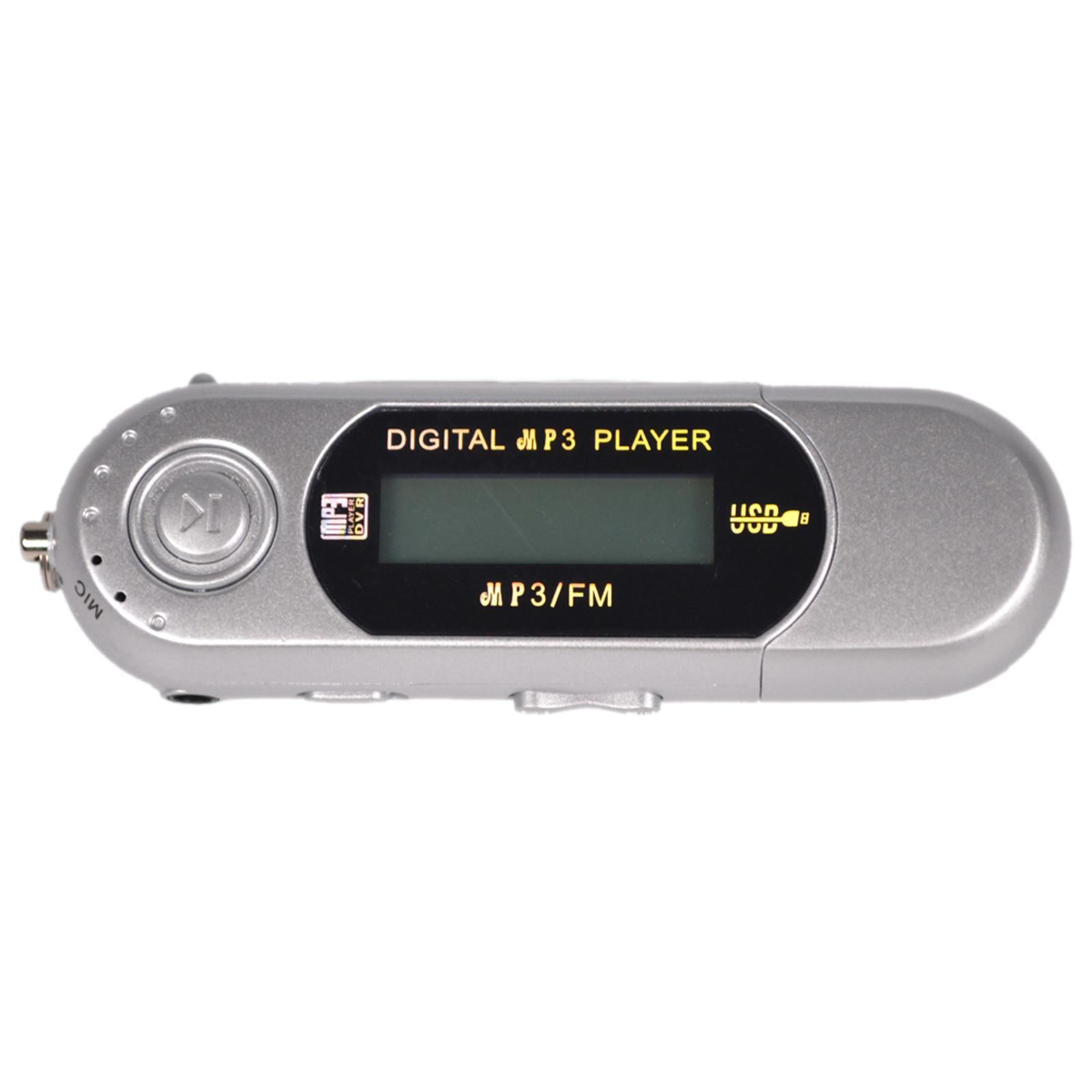 4GB USB 2.0 MP3 MP4 Media Player LCD   Radio Sliver