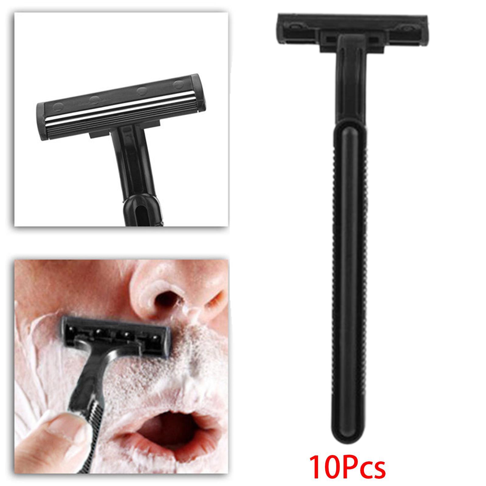 10x Disposable  Face Hair Removal Long Handle for Home Use Male Travel