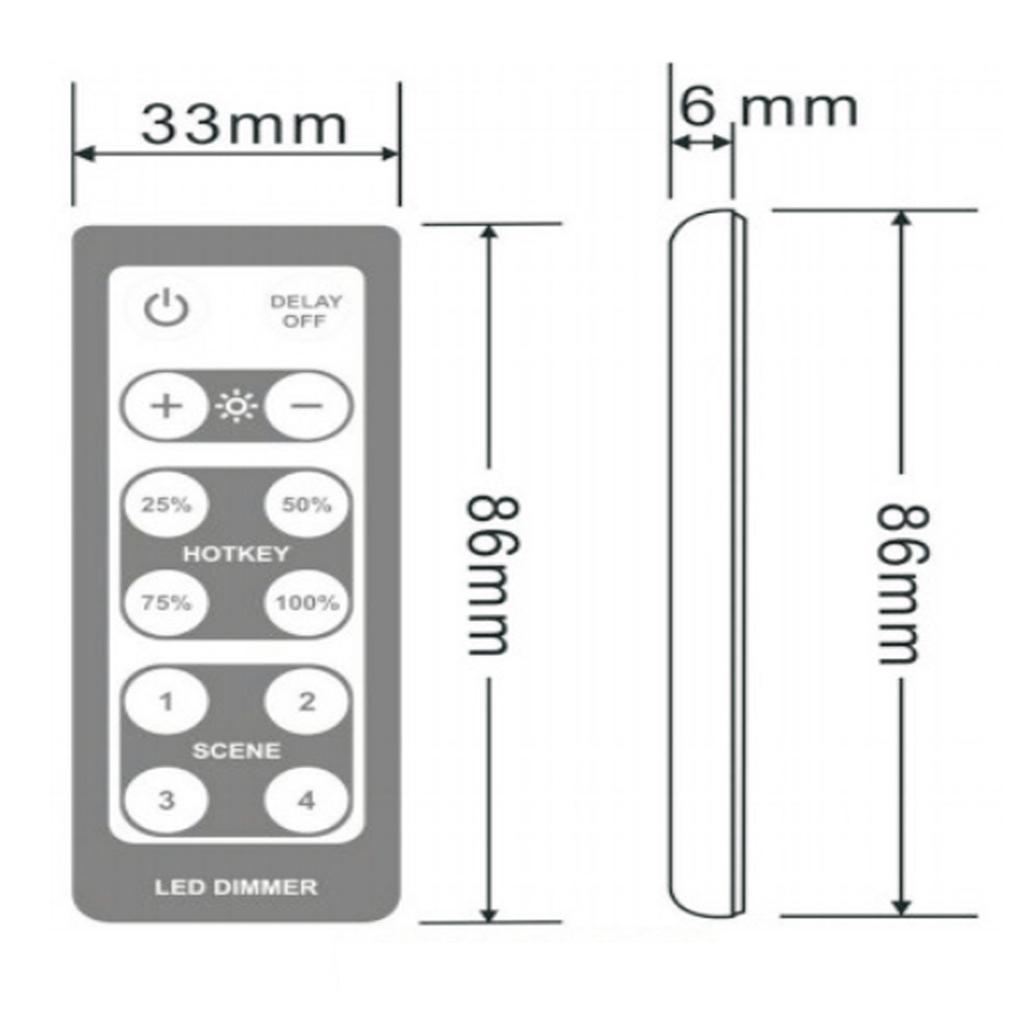 Memory Delay Knob Type Stepless Dimmer Switch - Remote Control-White