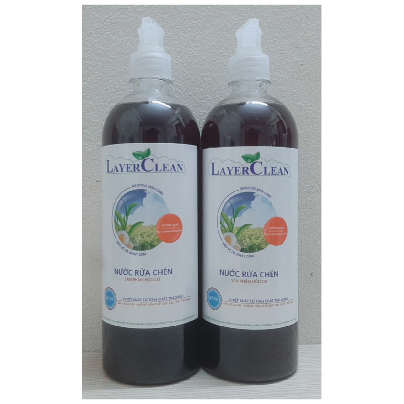 Nước Rửa Chén Layer Clean Hương Quế 800ml combo 2 chai