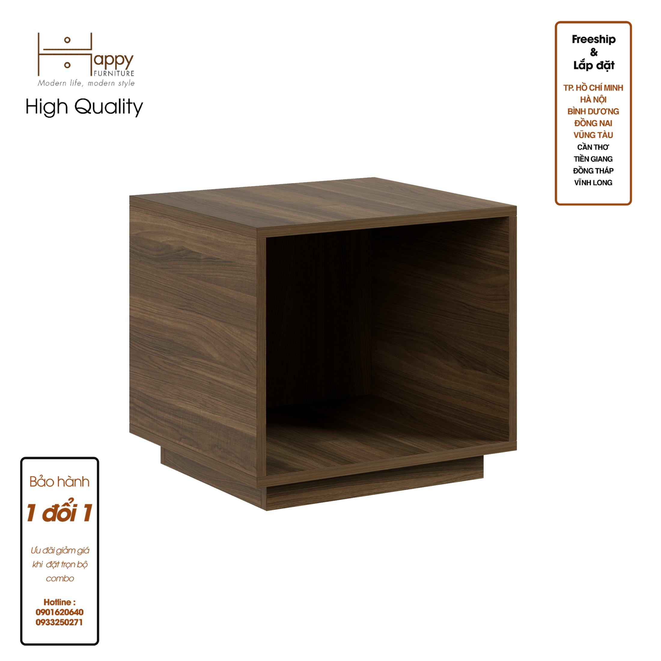 [Happy Home Furniture] ZANE , Bàn SOFA , 50cm x 45cm x 46cm ( DxRxC), BAN_050