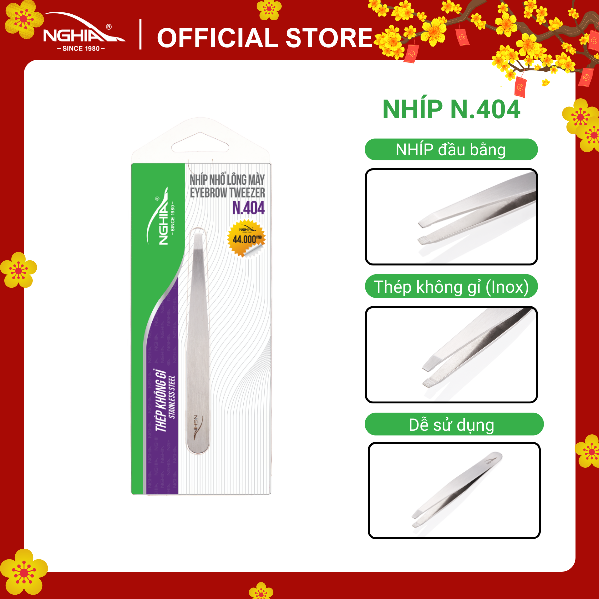 Nhíp Vỉ Giấy N-404 - Kềm Nghĩa