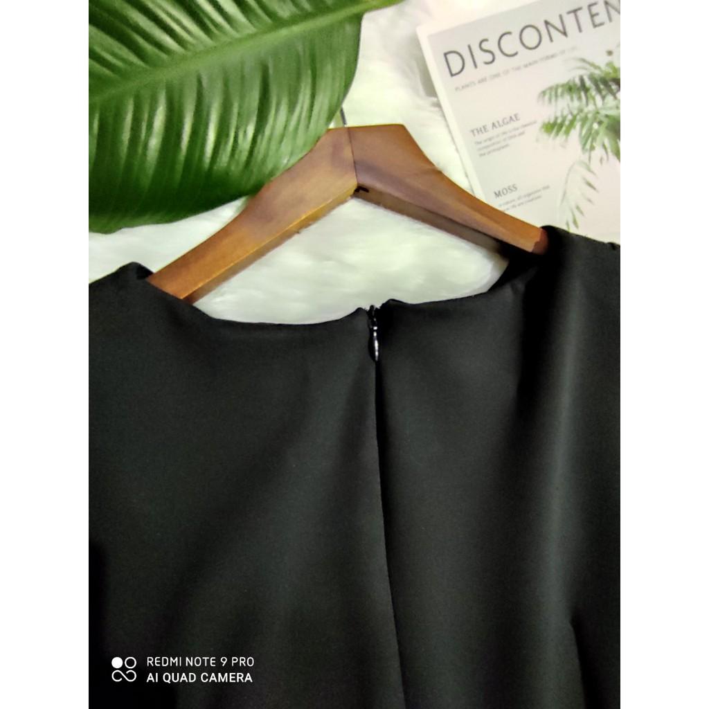 đầm body đẹp Màu Đen Chất LIệu Vải Cát Nhật Mềm Mịn - Đầm Body Thun Freesize từ 40 đến 60 kg