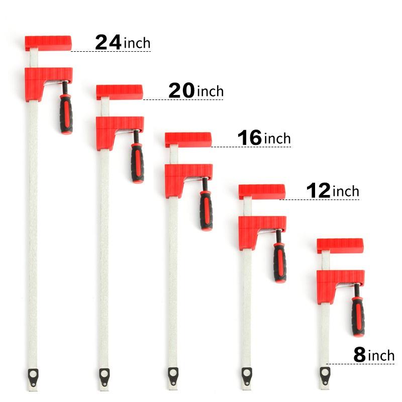 Kẹp cố định vật liệu gỗ 80mm 8-24 inch 1500N có thể điều chỉnh