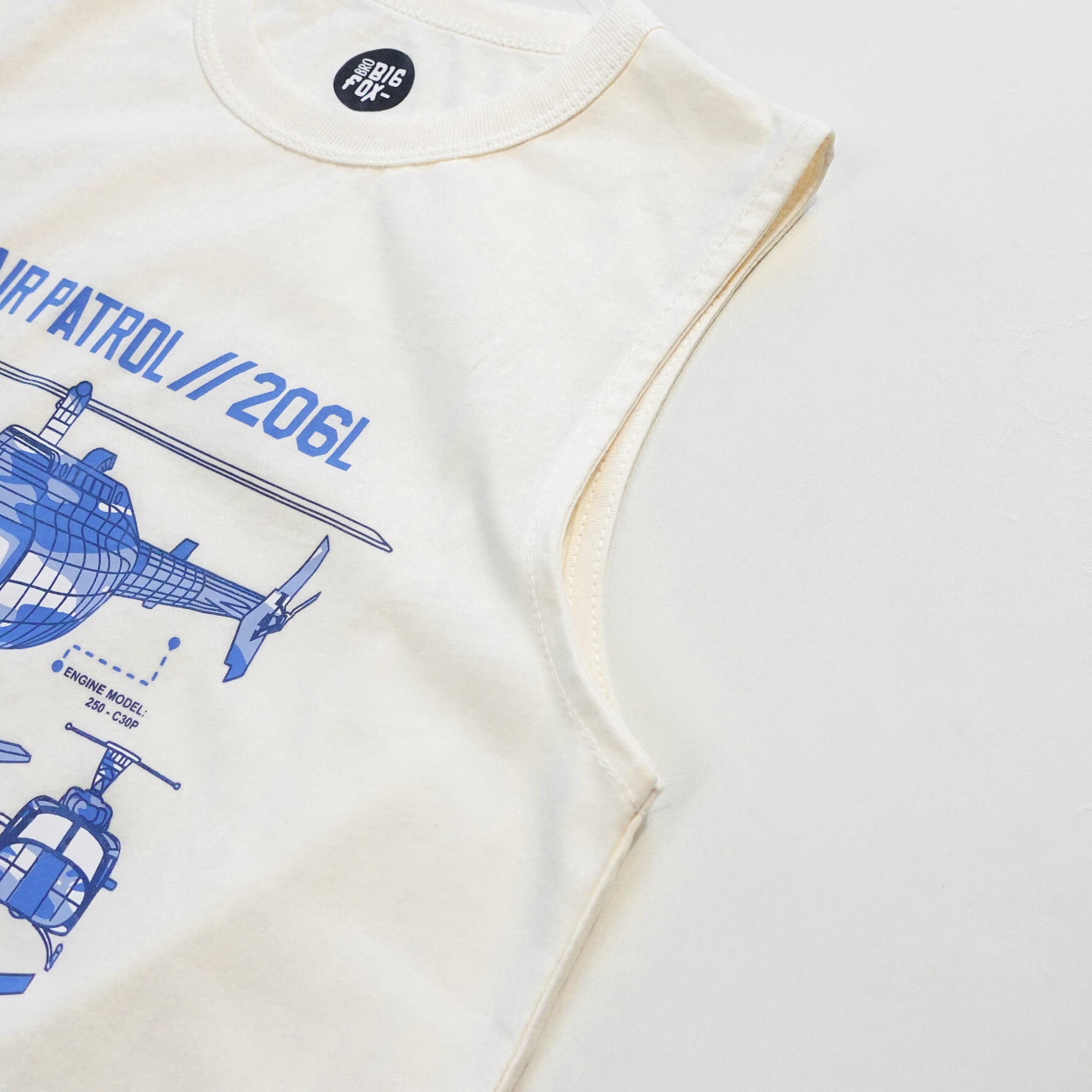 Bộ ba lỗ sát nách cho bé trai Bigfox Miss Meow mặc nhà mùa hè vải cotton size đại trẻ em 3-11 tuổi