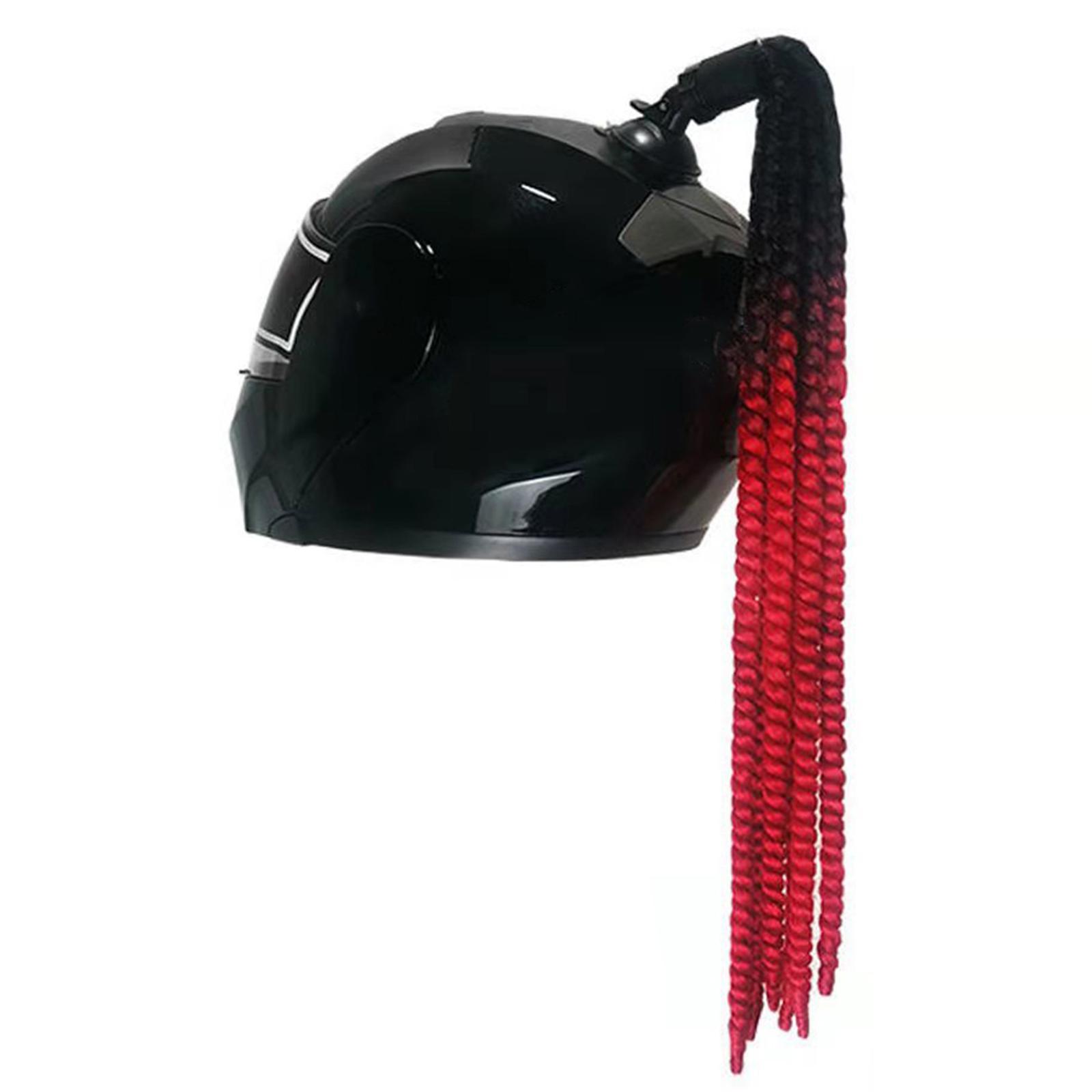 Helmet Pigtails, Gradient Ramp with Suction Cup Helmet Hair for Bicycle Bike