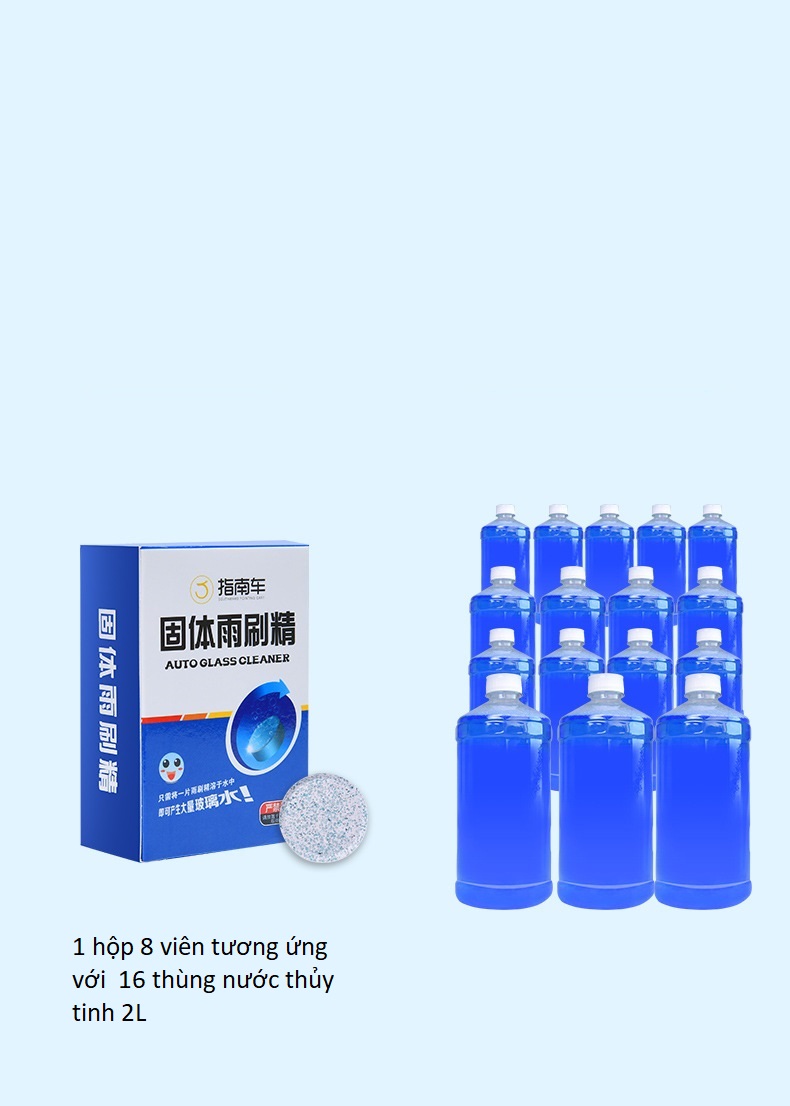 Nước lau kính Ô tô siêu đậm đặc dạng viên sủi