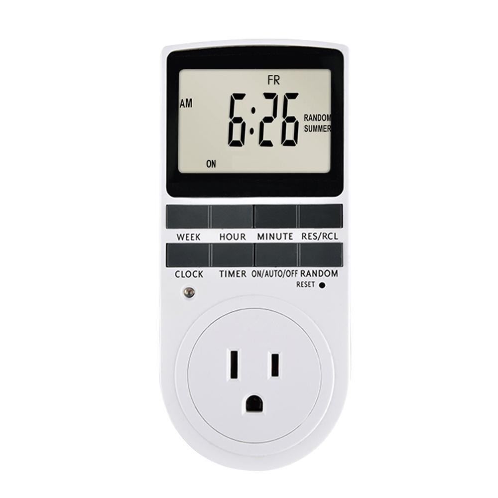 Bộ Hẹn Giờ 1 Ổ Cắm Điện Ac230V Màn Hình Lcd 10 Chương Trình 24 Giờ Và 7 Ngày Tiết Kiệm Năng Lượng