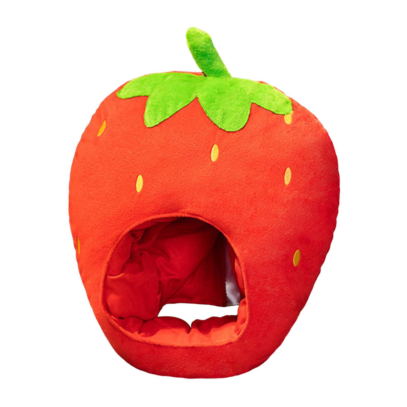Funny Strawberry Hat Cartoon Novelty Headdress for Cosplay Role Play Holiday
