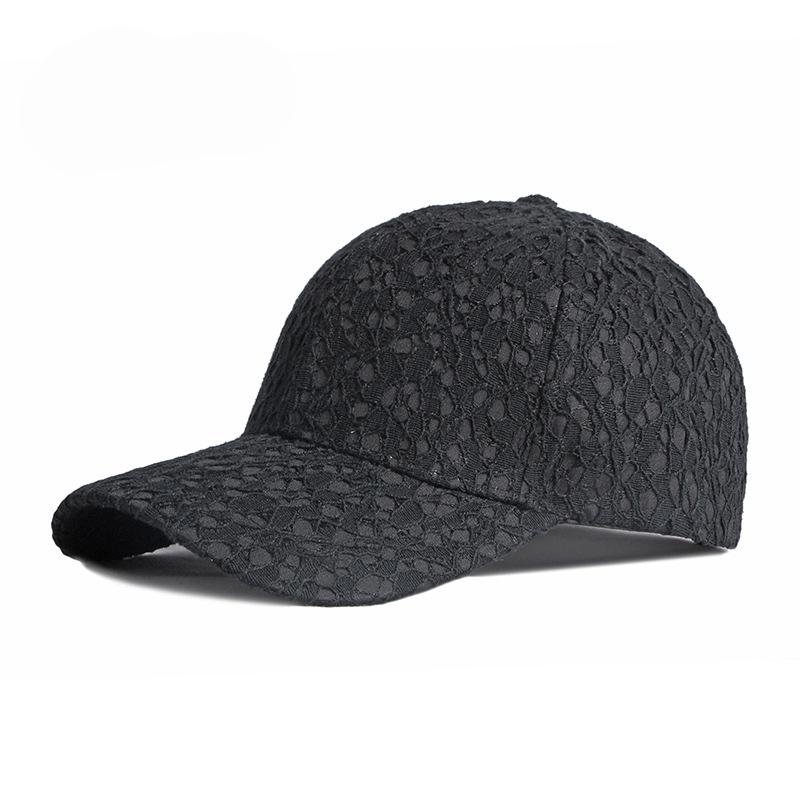 Thời Trang Nữ Rỗng Phối Ren Hoa Mũ Bóng Chày Chống Tia UV Thoáng Khí Lưới Nón Thể Thao Mùa Hè Mũ Snapback Hoa Nón Bé Gái Color: White