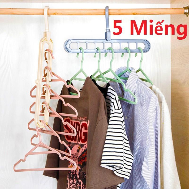 【Có hàng sẵn】Combo 5 Móc treo quần áo thông minh Móc Treo Quần Áo Đa Năng Tiện Lợi