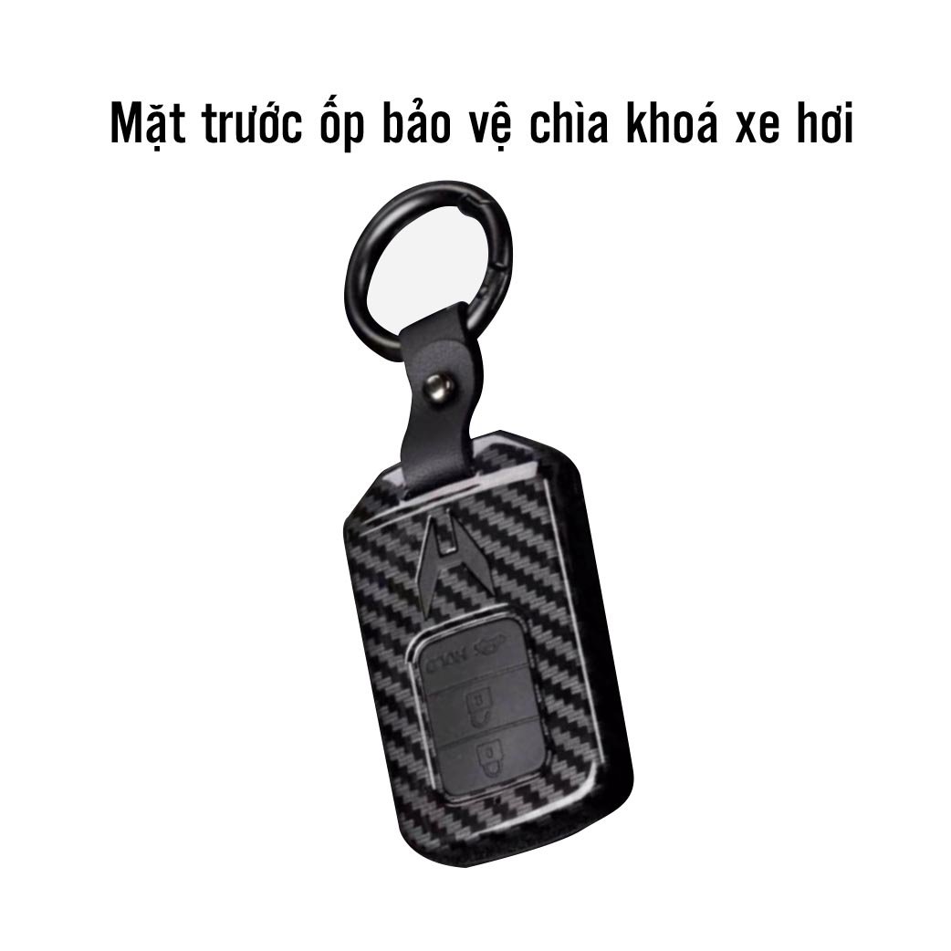 Ốp chìa khóa dành cho xe HONDA 3 nút chất liệu nhựa ABS mạ vân Cacbon - Hàng Chính Hãng