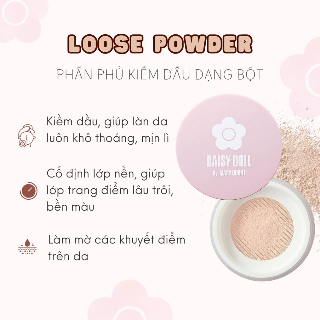 Phấn Phủ Kiềm Dầu Daisy Doll Nhật Bản Dạng Bột Tơi Chống Thấm Nước Kiểm Soát Dầu 5g SPF 25 PA+++