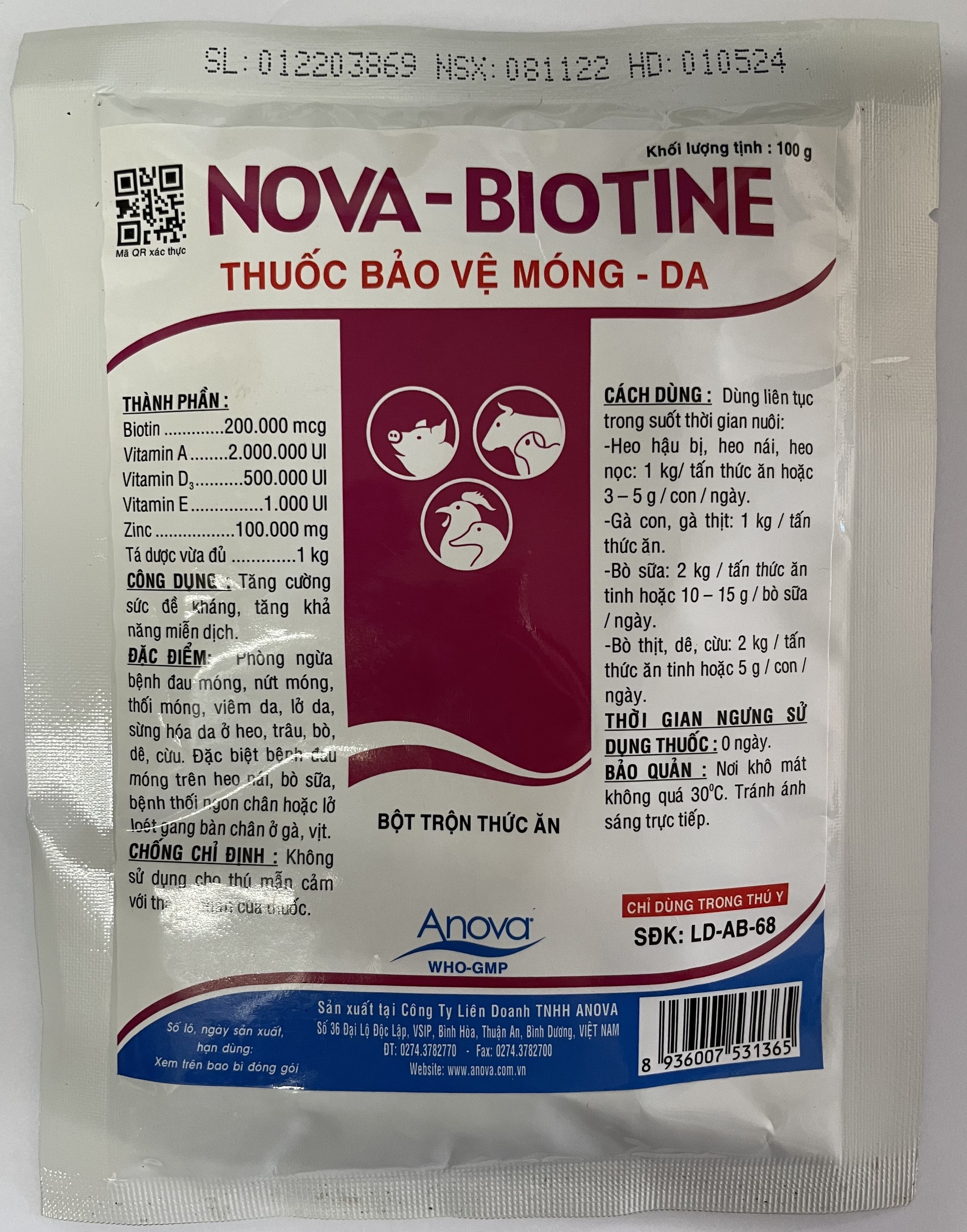 BIOTIN 100g - THUỐC BẢO VỆ MÓNG, DA
