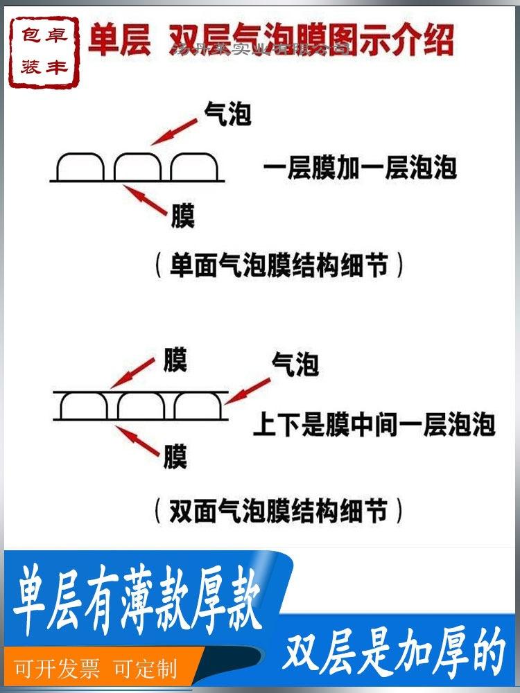 Phong cách mới nhất màng bong bóng cuộn xốp đệm bao bì bong bóng đóng gói dày túi đệm bong bóng giấy bong bóng toàn bộ cuộn thể hiện chống sốc