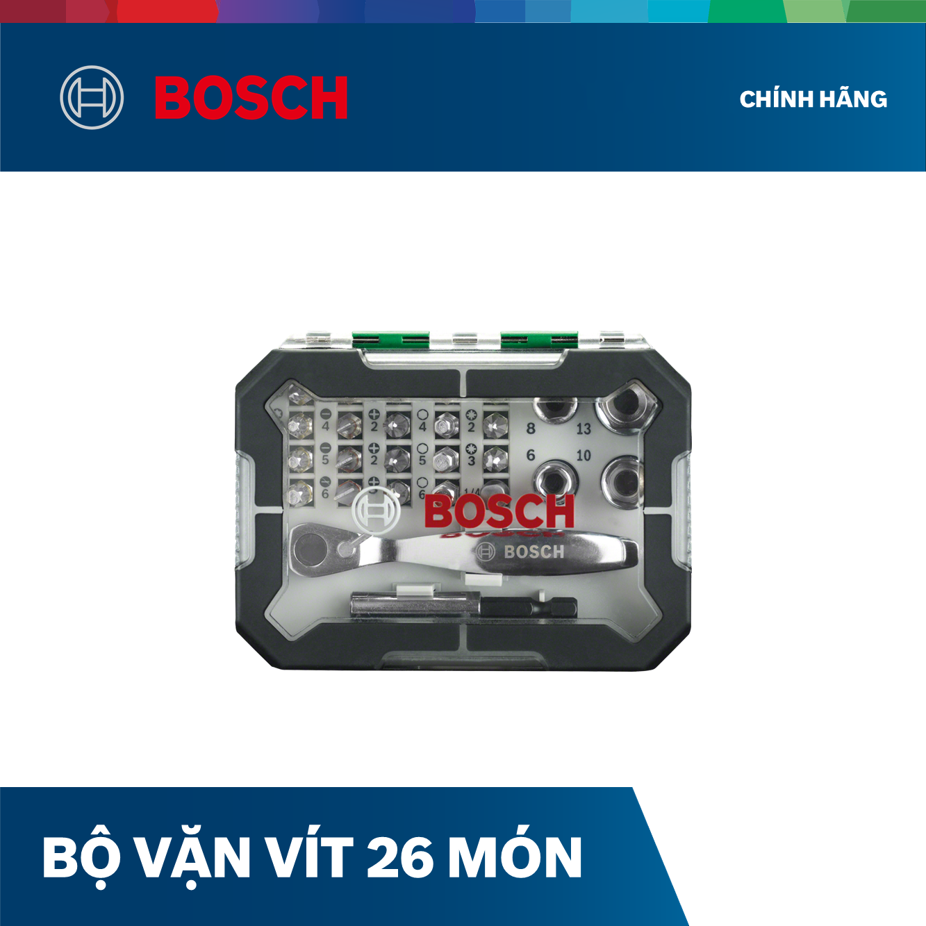 Bộ vặn vít đa năng Bosch 26 chi tiết