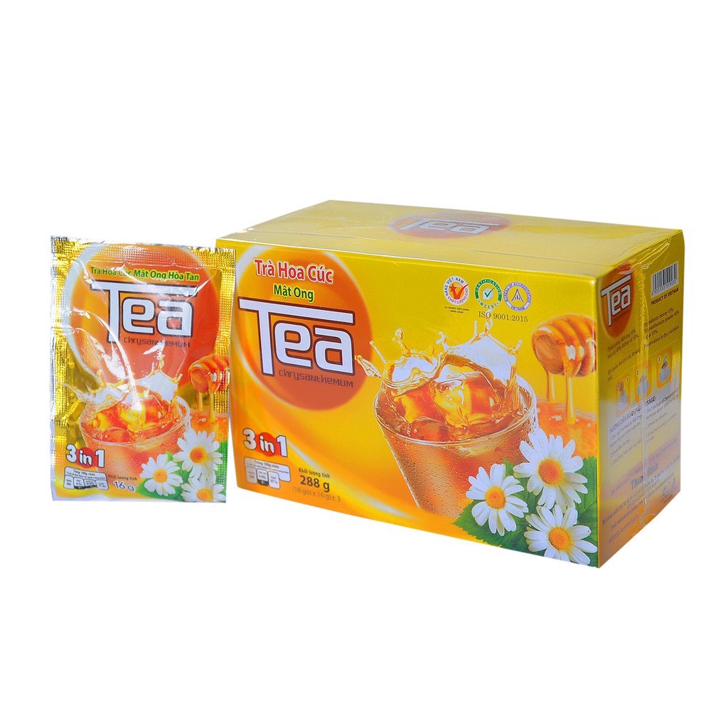 Trà hoa cúc mật ong Thanh Bình - Hộp giấy 320g/20 gói, tốt cho bà bầu, lợi sữa, giảm cân, thanh lọc, đẹp da, tăng cường đề kháng