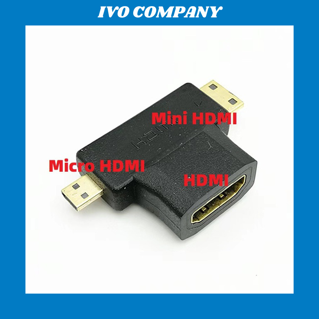 Adaptor Chuyển Đổi HDMI Sang Mini HDMI và Micro HDMI 2 in 1