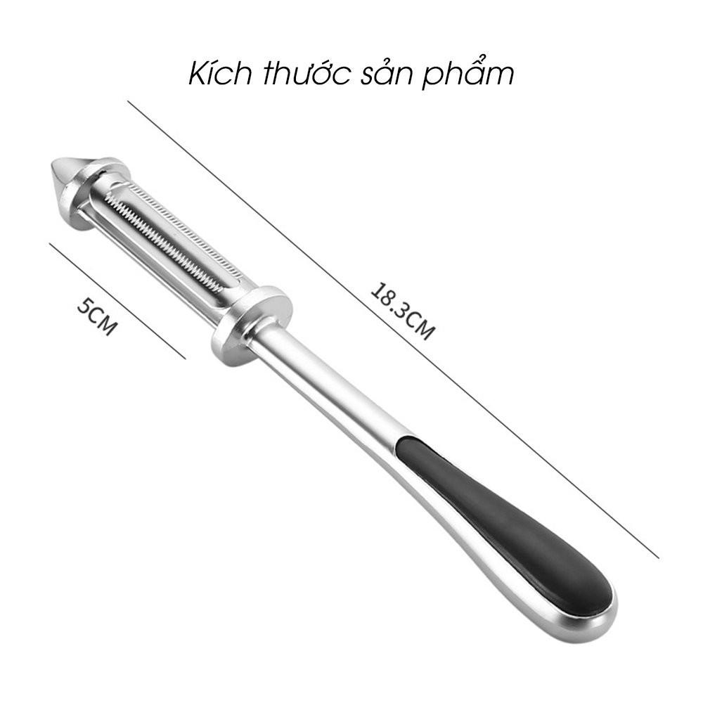 Dụng cụ nạo rau củ quả inox 4in1 cao cấp nạo vỏ bào sợi khoét vỏ đa năng dễ dàng tiện lợi