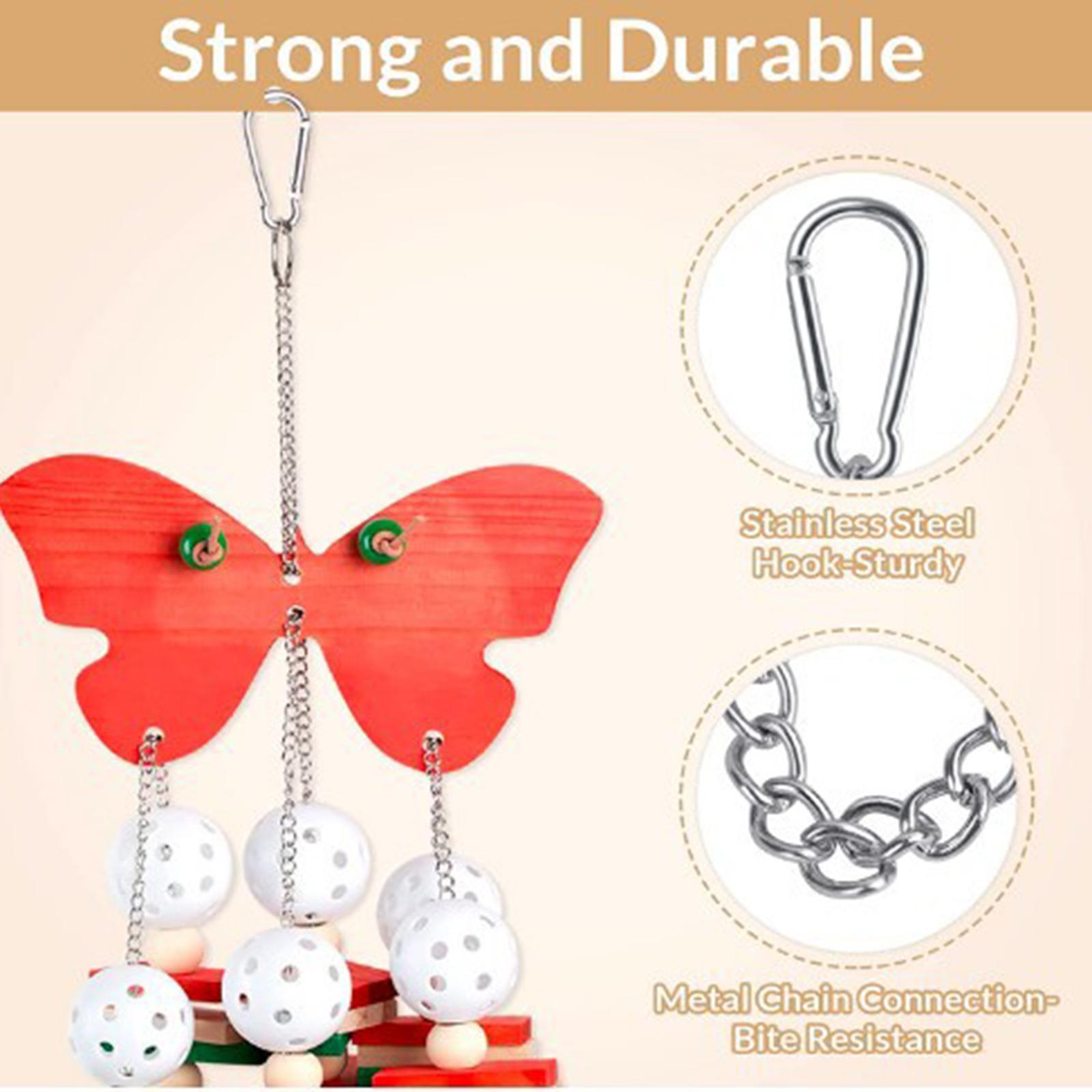 Bird Chewing Toy Parrot Cage Bite Toys Wooden Block Bird Parrot Toys