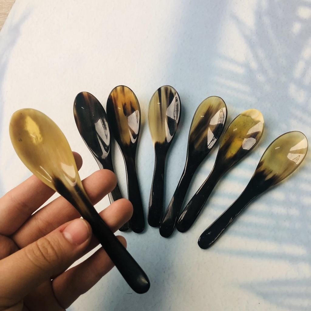 Thìa/Muỗng Sừng Vàng 12cm, Thìa Ăn Cơm, Chè, Phụ Kiện Nhà Bếp An Toàn Cho Sức Khỏe