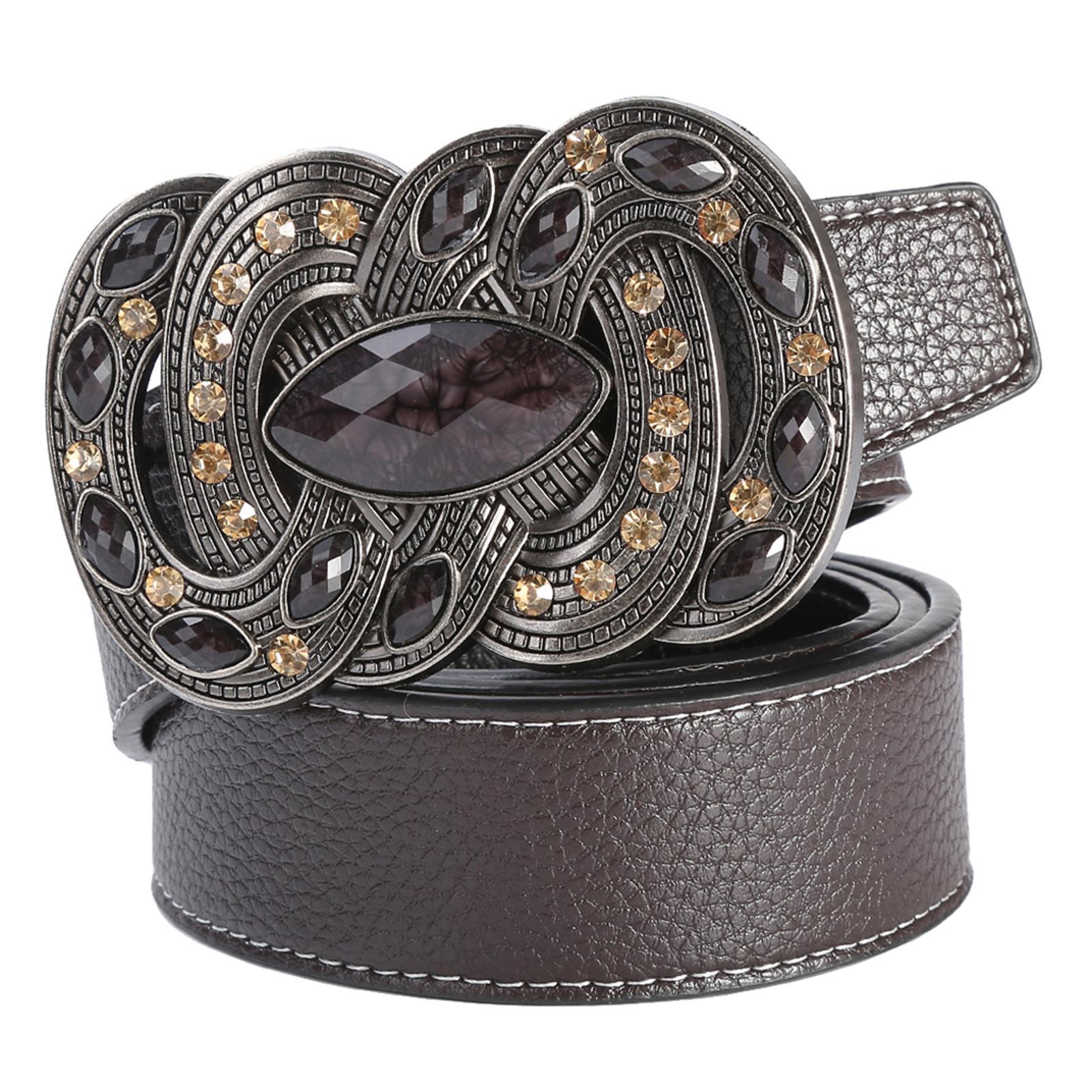 Classic Mens Leather Belt Western Cowboy Belt Work Business Dress Belt Clothes Accessories
