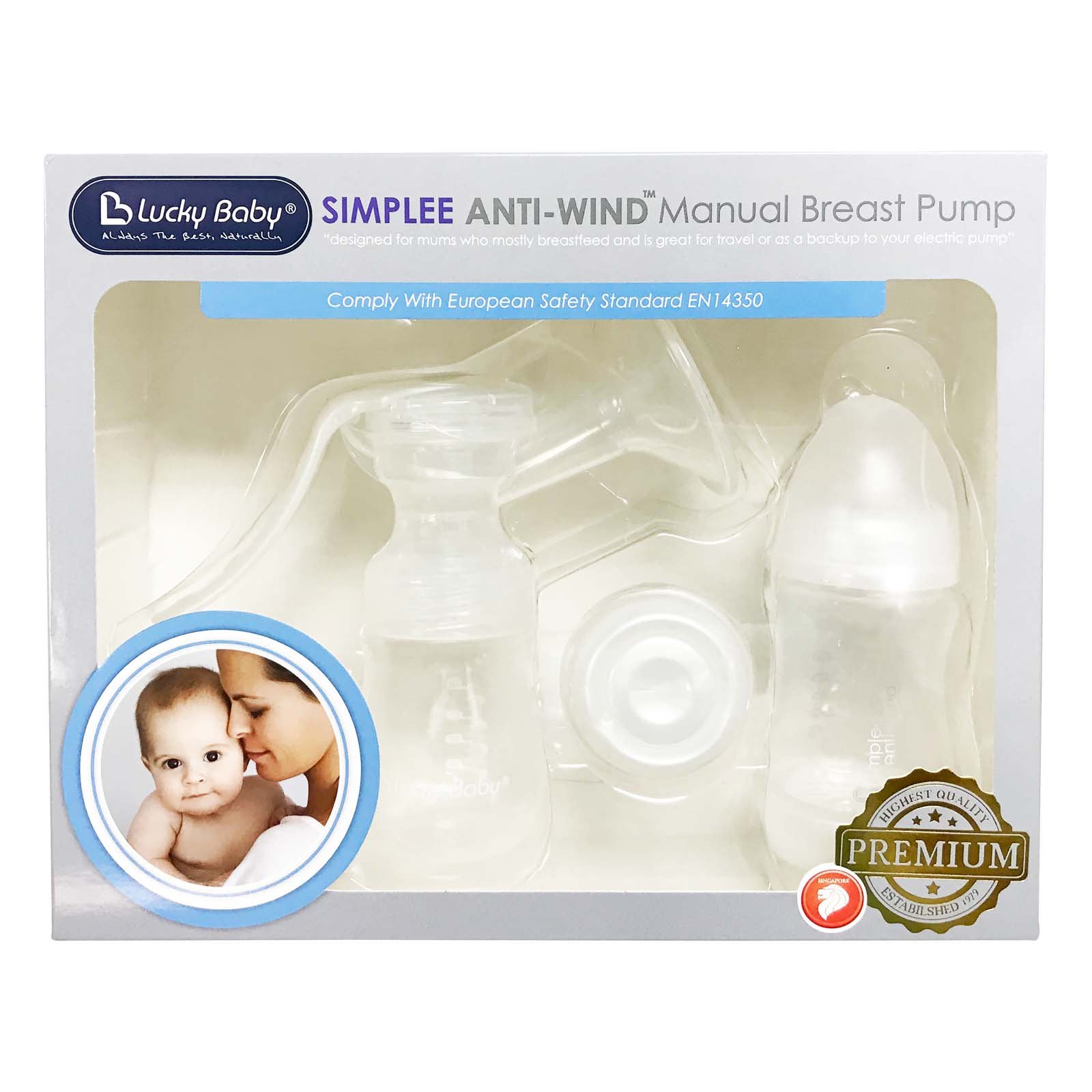 Bộ hút sữa mẹ bằng tay Lucky Baby - Simplee Anti-Wind Manual Breast Pump 600313