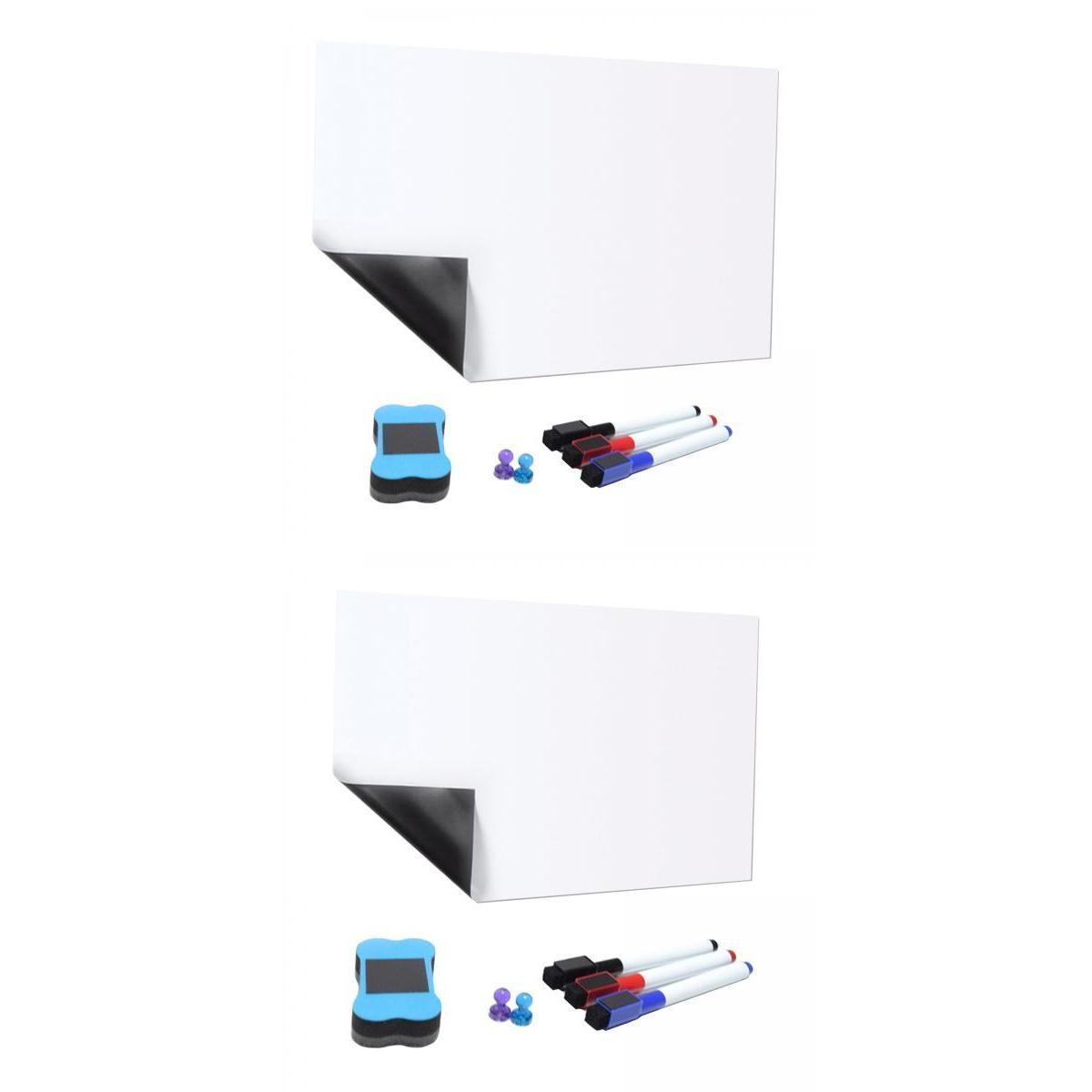 2 Set A3 Soft Whiteboard Self-Adhesive Fridge Whiteboard