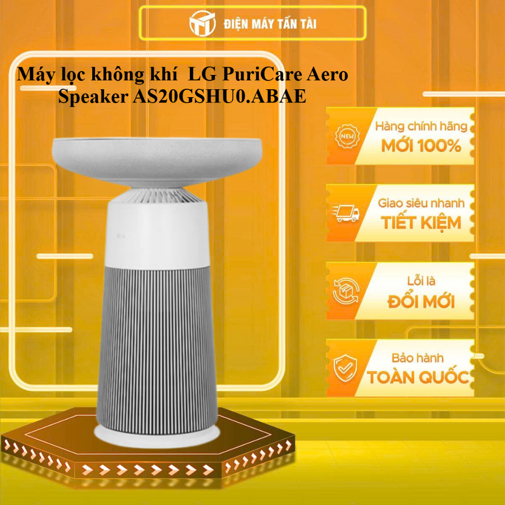 AS20GSHU0.ABAE - Máy lọc không khí LG PuriCare Aero Speaker AS20GSHU0.ABAE - HÀNG CHÍNH HÃNG - GIAO HCM
