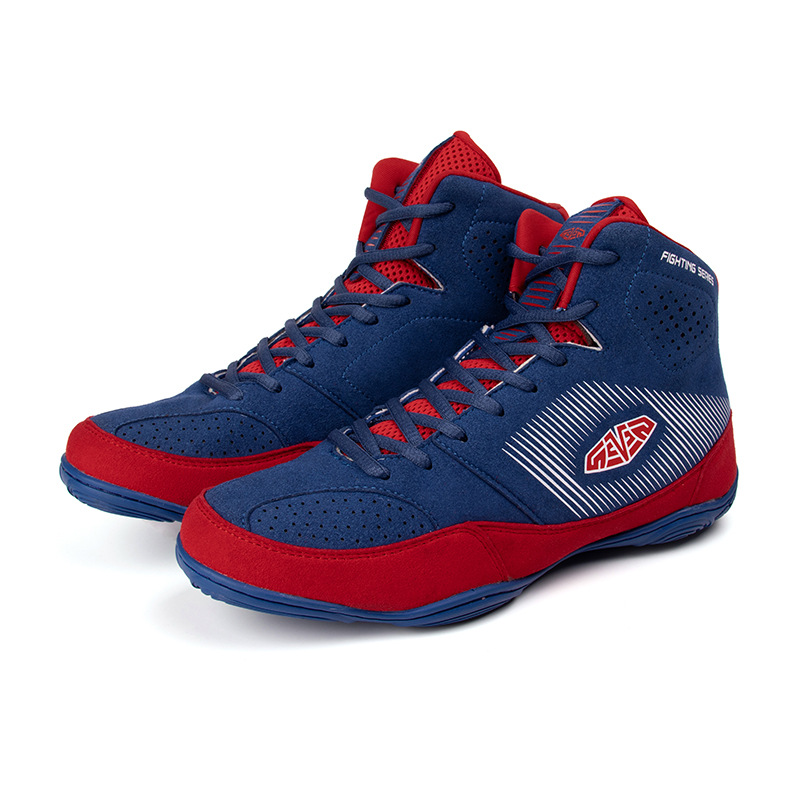 Giày boxing Mingsibo Low Top Fighting Series - Blue/Red