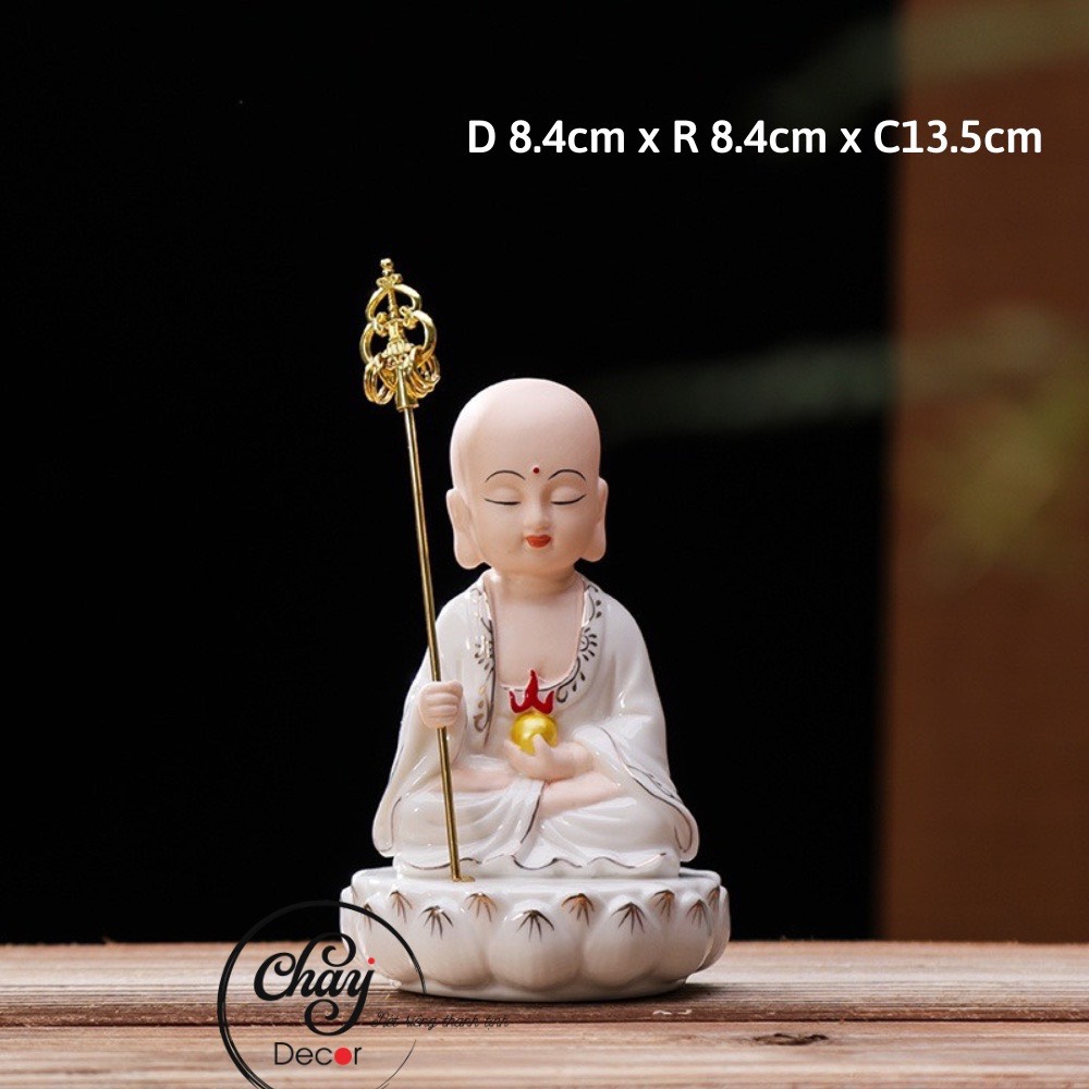 Tượng A Di Đà Phật, Quan Âm, Địa Tạng Vương Tọa Đài Sen Bằng Gốm Sứ Trang Trí Phong Thủy Cao Cấp