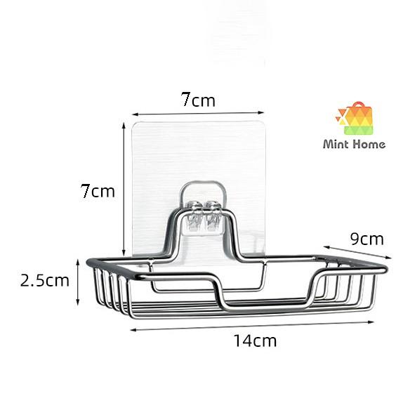 Giá kệ để đựng xà phòng, xà bông, treo đồ nhà tắm, nhà vệ sinh inox 304 dán tường thông minh đa năng