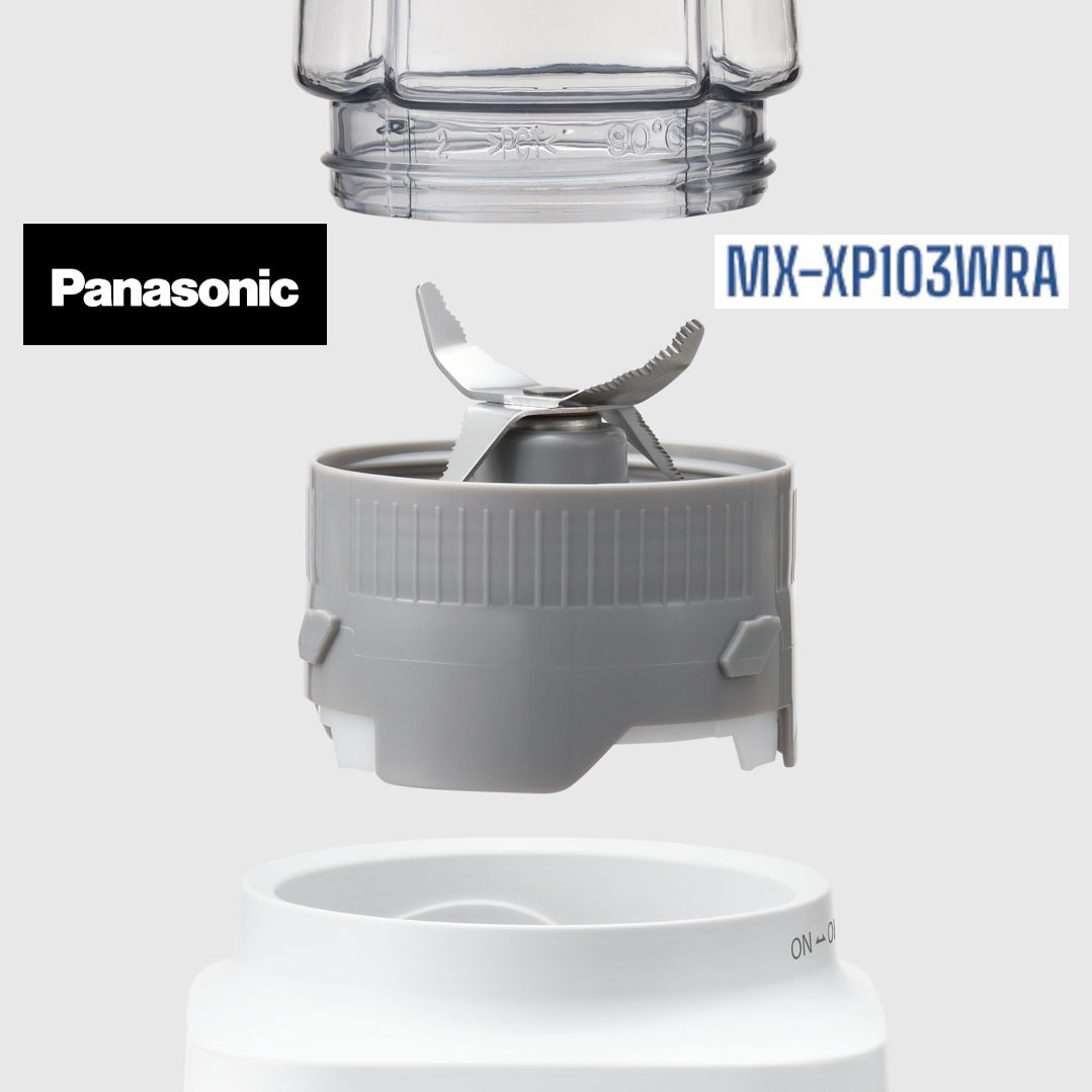 Máy xay sinh tố Panasonic MX-XP103WRA kèm 2 cốc xay dung tích 400ml, công suất 450W sản xuất Đài Loan - Hàng chính hãng