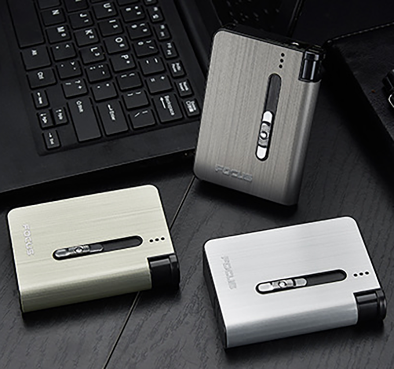 Hộp Đựng Thuốc 10 Điếu Focus YH026A Có Thể Lắp Bật Lửa