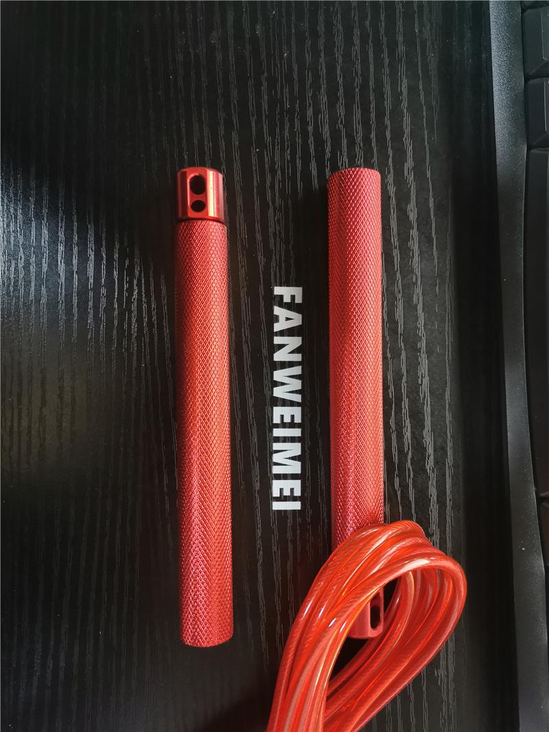 Đỏ Nhảy Dây Nhảy 245 Gram Nhôm Tay Cầm Bóng Chịu Lực 4.5Mm Thép Không Gỉ Dây Crossfit Tập Luyện Thể Dục Nặng Đôi Dưới tốt