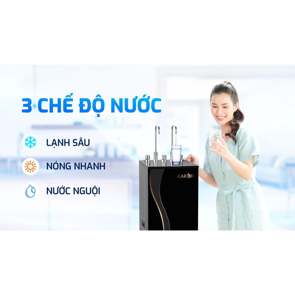 Máy lọc nước nóng lạnh RO Mỹ 11 lõi Karofi KAD-D66S Pro - Bổ sung lõi Hydro ion Kiềm - Lắp đặt miễn phí toàn quốc - Hàng Chính Hãng