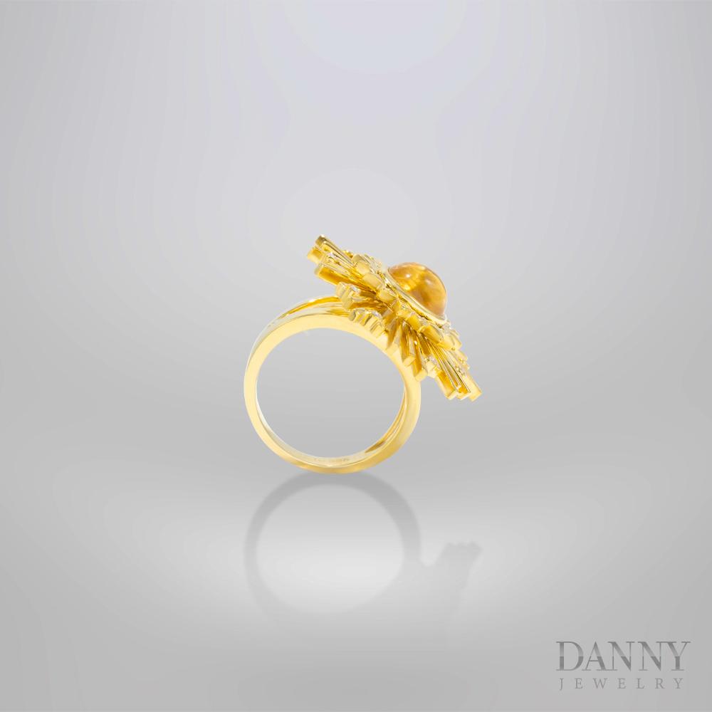 Bộ Sưu Tập Ánh Dương Danny Jewelry Bạc 925 Xi Vàng 18k (Nhẫn + Mặt Dây + Bông Tai)