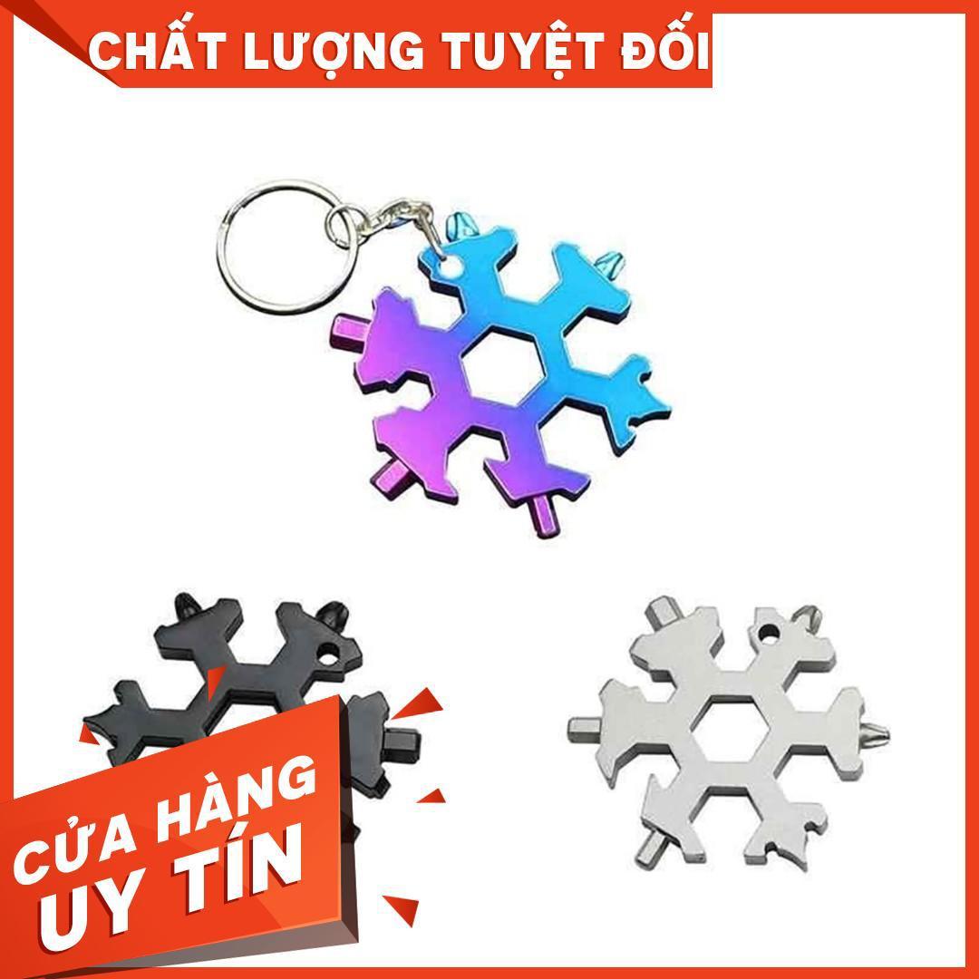 MÓC KHÓA ĐA NĂNG 17 ĐẦU CỜ LÊ HÌNH BÔNG TUYẾT