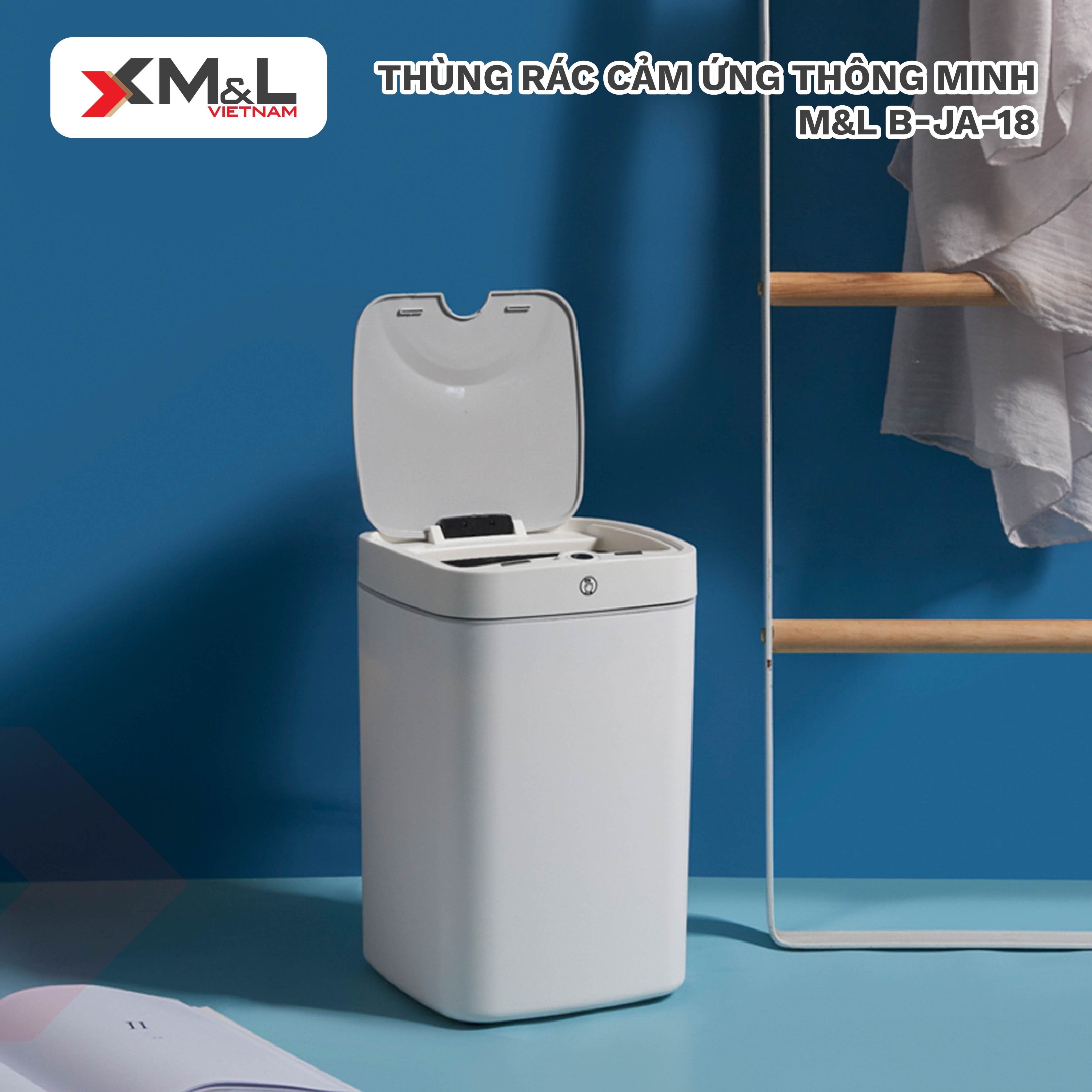 Thùng rác cảm ứng thông minh 18 lít ML B-JA-18