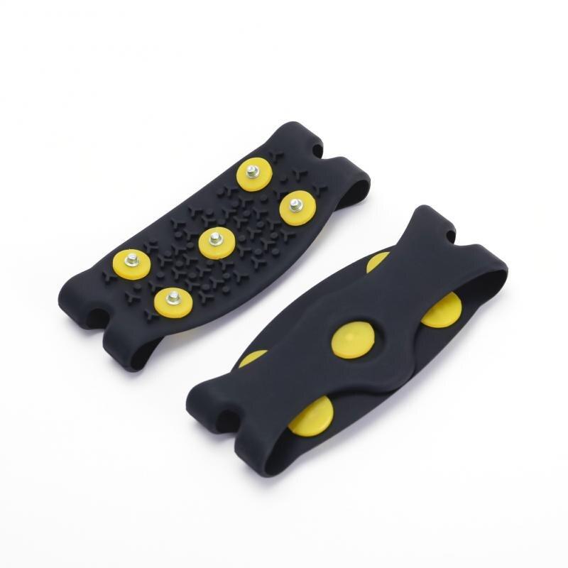 1 Pair 5 Studs Anti-Skid Ice Gripper Spike Winter Climbing Anti-Slip Snow Spikes Grips Cleats Over Shoes Covers Crampon