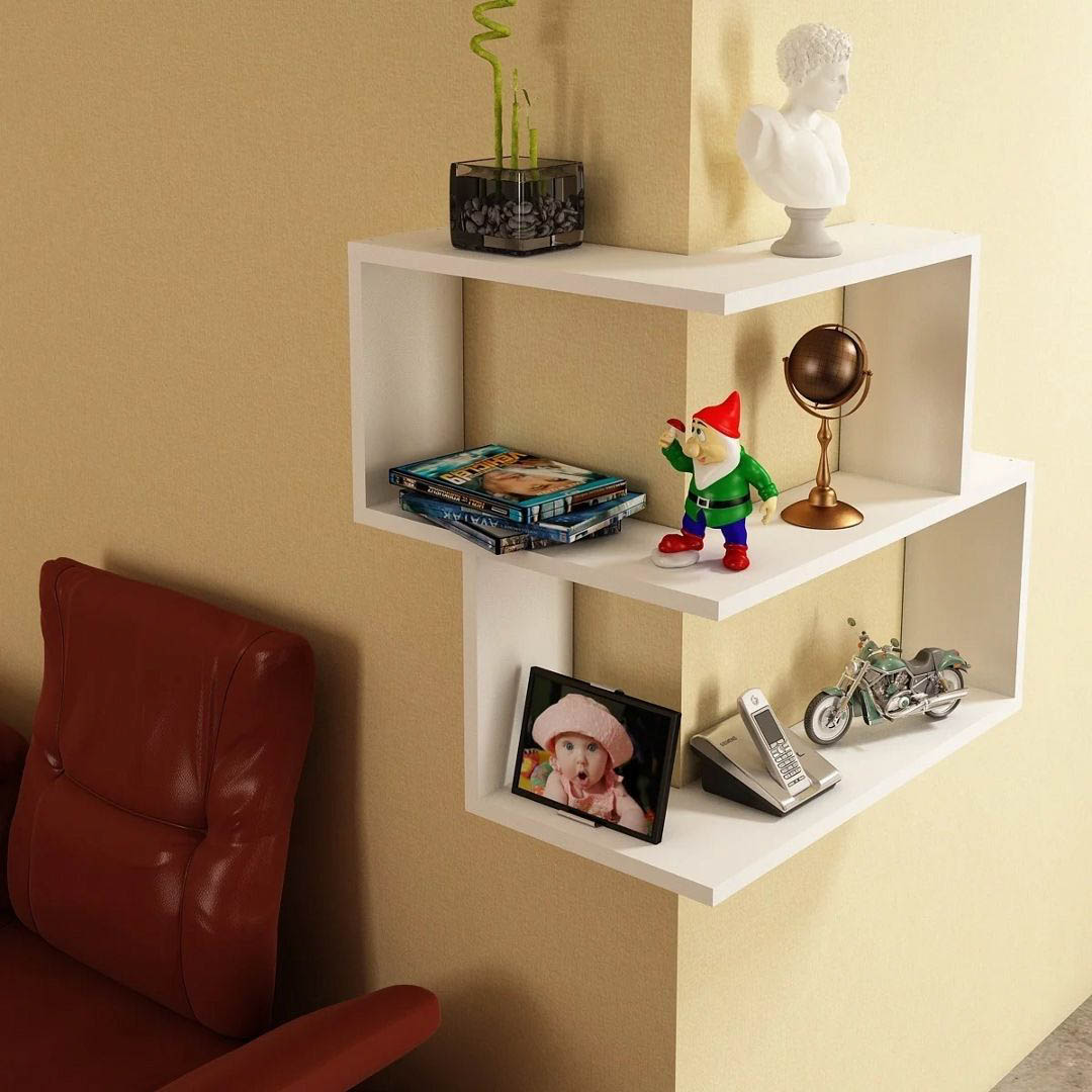 Kệ gỗ treo tường trang trí hiện đại SMLIFE Winrry | Gỗ MDF dày 17mm chống ẩm | D60xR20xC60cm