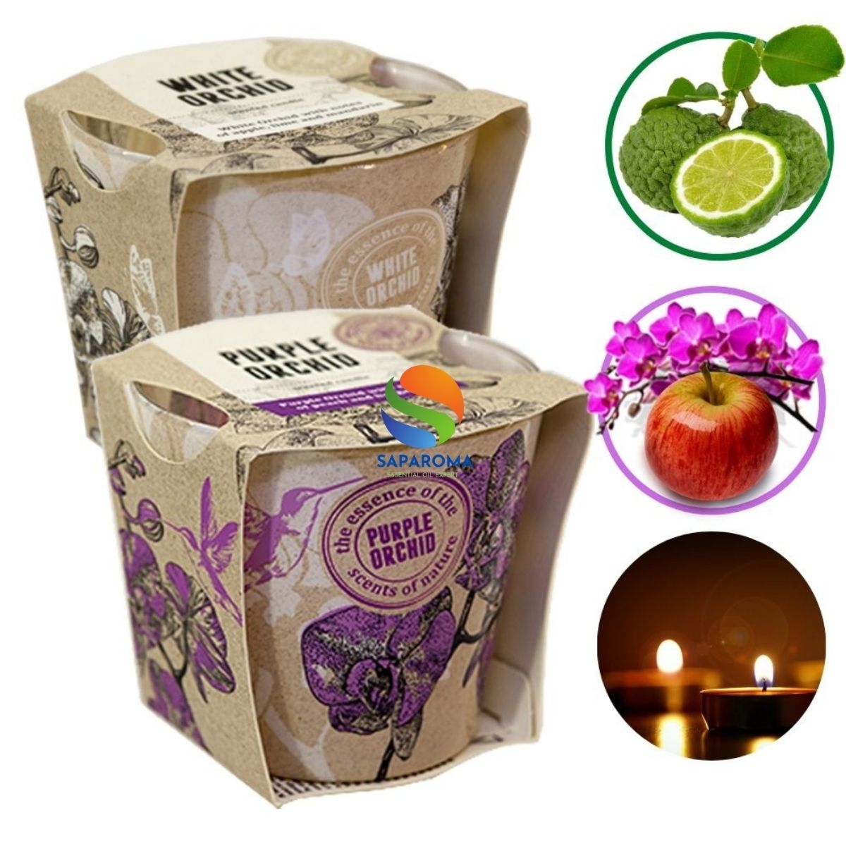 Combo 2 ly nến thơm tinh dầu Bartek Orchid 115g - lan hồ điệp, nến trang trí, thơm phòng, thư giãn, hỗ trợ khử mùi