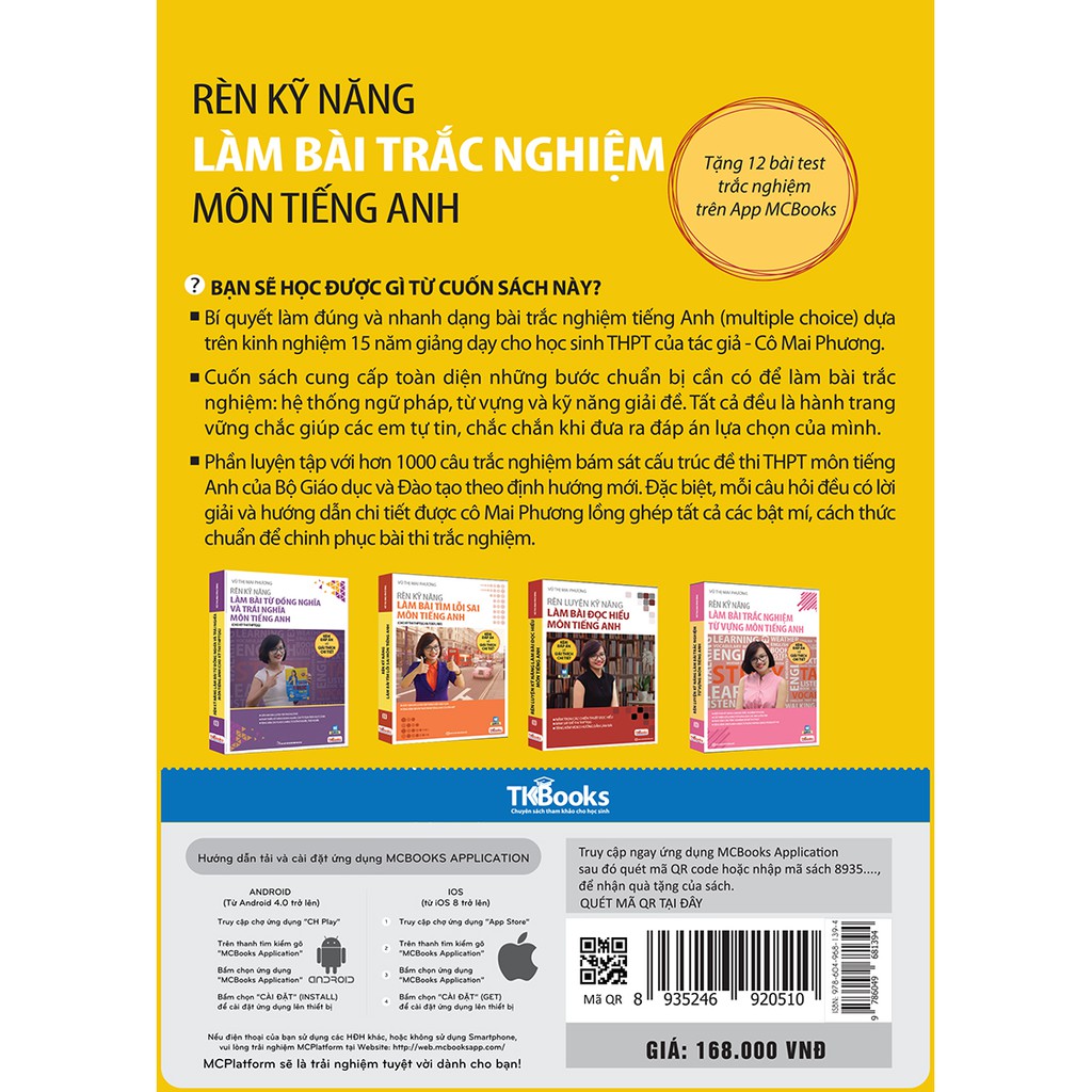 Rèn kỹ năng làm bài trắc nghiệm môn tiếng Anh - TKBooks