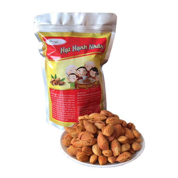 Hạt Hạnh Nhân Nguyên Vỏ Rang Bơ Dương Cát - 500gr