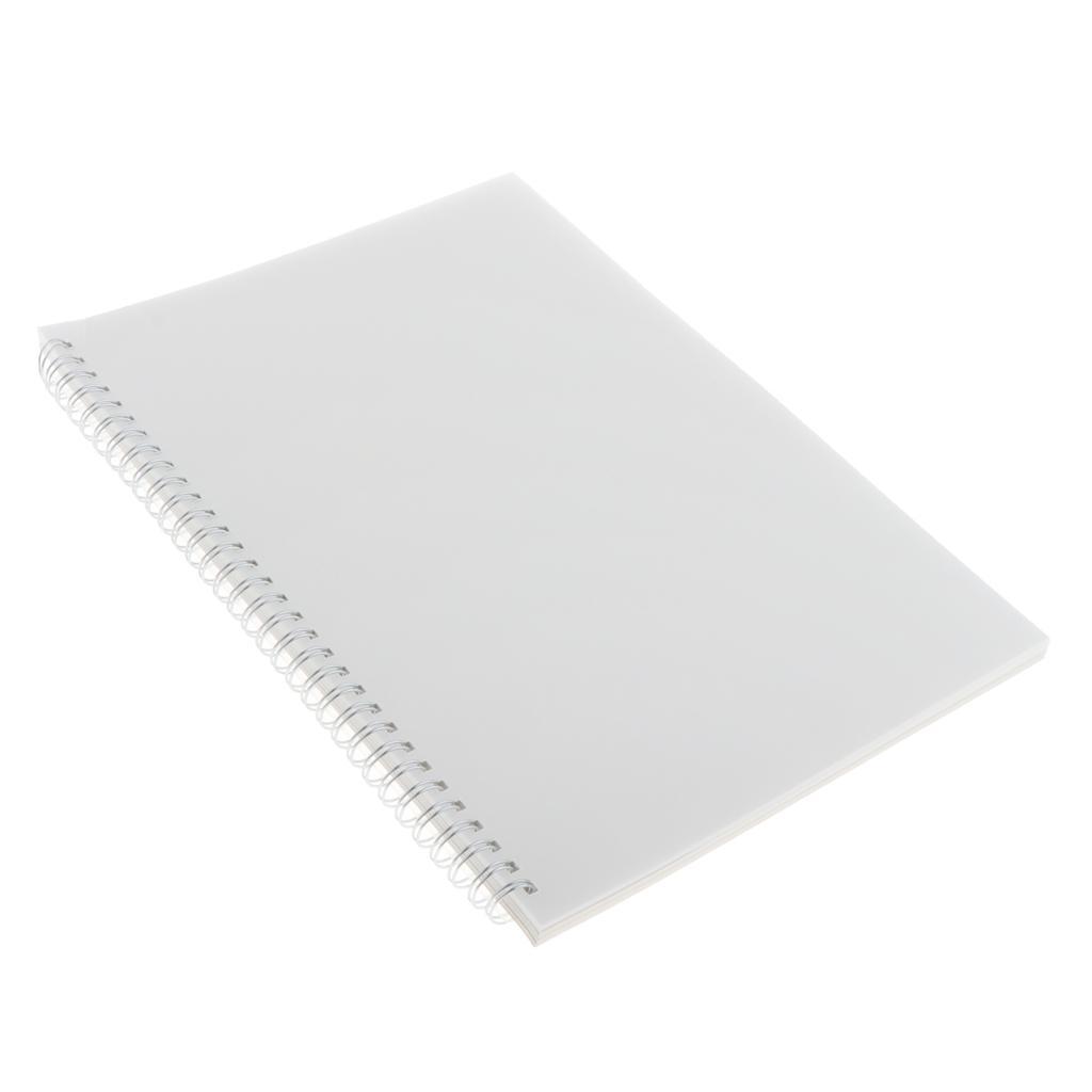 A4 Spiral Notebook Clear Hardcover Gift 80 Sheets Recyclable Sturdy Blank A4